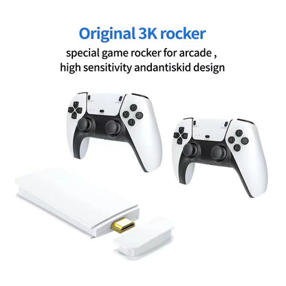 Mini Game Stick - 4K HD Retro Gaming Console with Wireless Controllers for Classic Arcade Games