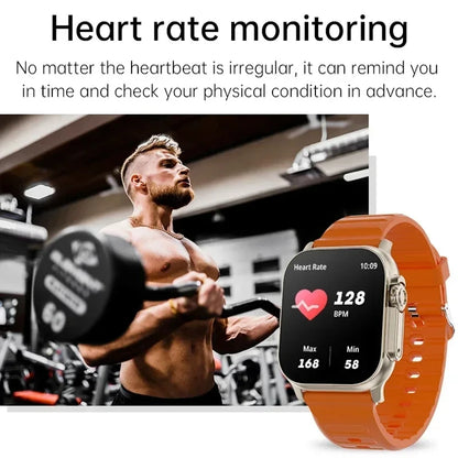 T900Ultra Bluetooth Smartwatch - Talk, Message Alerts, Heart Rate Monitor & Sports Features for Android & iOS - Perfect for Men & Women