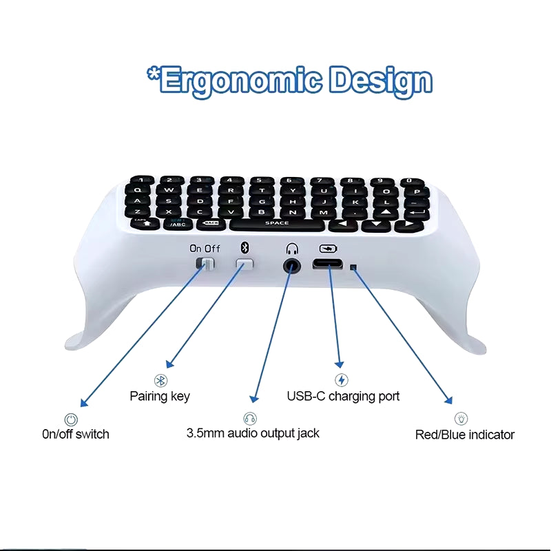 Wireless Keyboard for PS5 Controller 