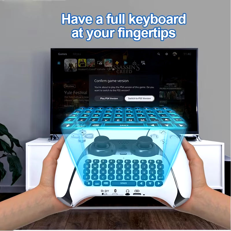 Wireless Keyboard for PS5 Controller 